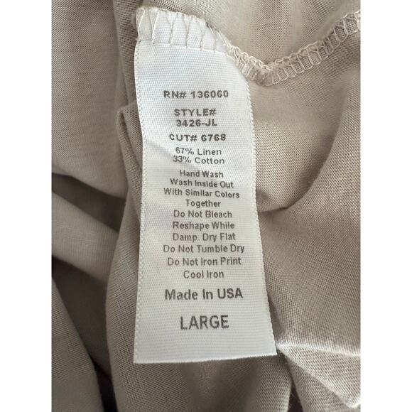 Project Social T Short Sleeve Doe T-Shirt Dress Women’s Size L Gray NWT Linen - Picture 6 of 6